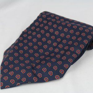 Selfriges London by John Comfort Silk & Cotton Ascot Navy Paisley Print